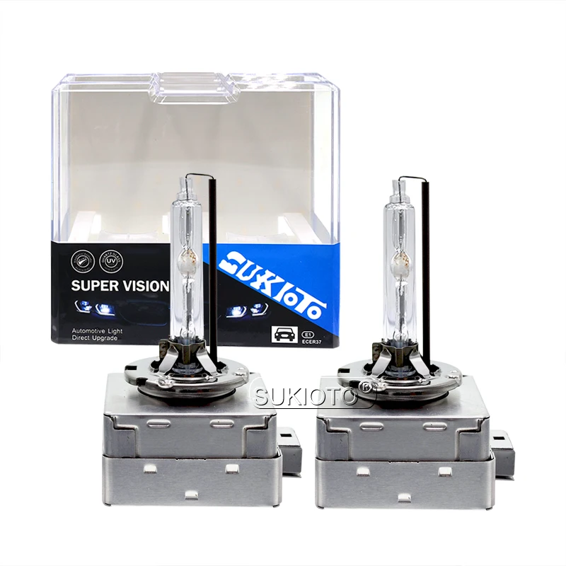 SUKIOTO OEM D1S 55W Xenon Lamp Auto Car Headlight D3S Xenon 35W HID Bulbs 4300K 5000K 6000K 8000K For D1S D3S Canbus Ballast Kit