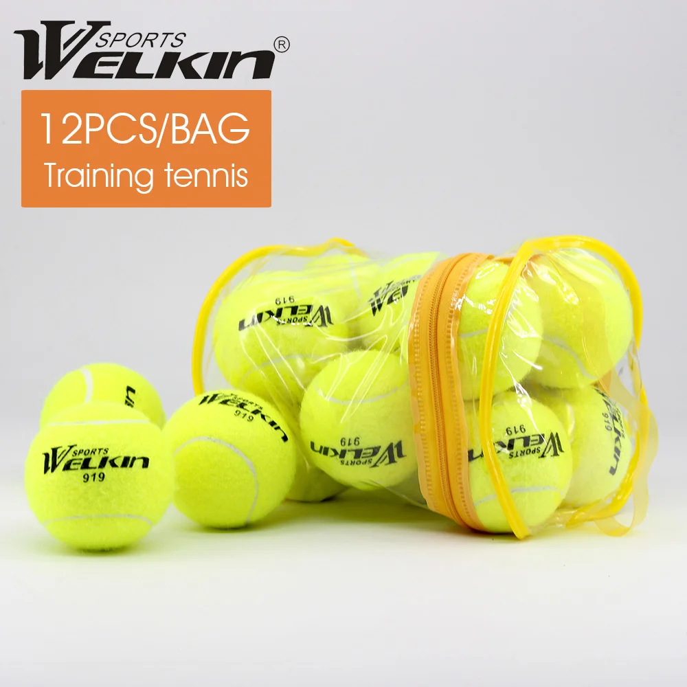 12 Piece Elastic Rubber Tennis Ball High Resilience Durable Tennis