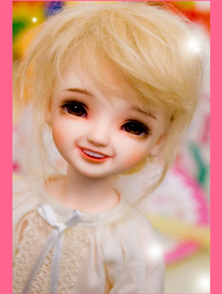 

1/6 scale nude BJD doll cute kid Smiling girl BJD/SD Resin figure doll Model Toy.Not included Clothes,shoes,wig A0227cherry YOSD