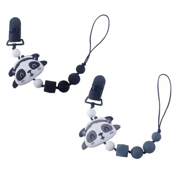 

Child Baby Pacifier Chain Clip Silicone Cartoon Bear Teething Soother Teether non-toxic and harmless