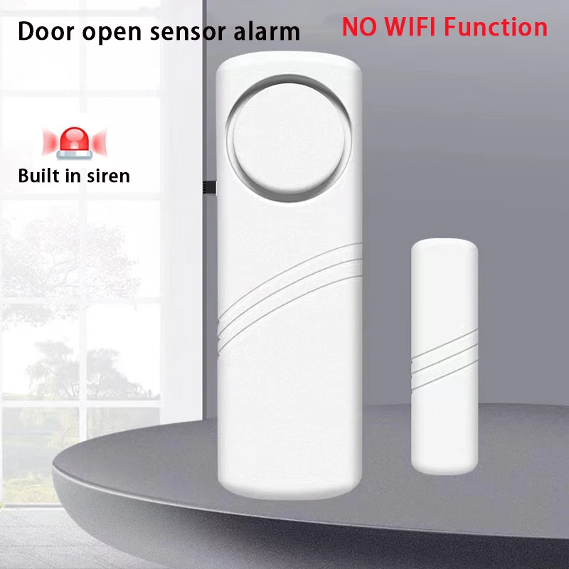 Smart Wireless Door Sensor Window Magnetic Detector Tuya App  Control SMS Notification Alert Indepedent 90dB Siren Burglar Alarm portable panic button Alarms & Sensors