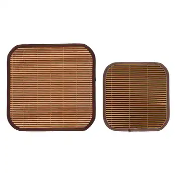 

Natural Summer Square Bamboo Seat Cushions Heat Insulation Breathable Cooling Mat Chair Cushion for Car Home Office Chair Pad