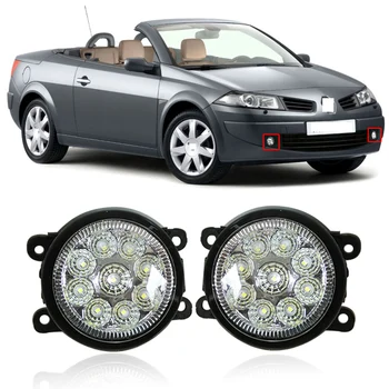 

CAPQX 2PCFor Renault Fluence 11-13 Laguna 07-12 Megane 02-14 Scenic 12 Front bumper LED Fog Light Daytime Running Light DRL lamp