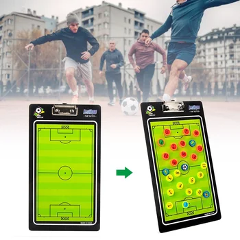 

Magnetic Guidance Soccer Training PVC Aid Tool Exercises Buttons With Pen Portable Coaching Professional Football Tactical Board