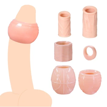 5 Types Foreskin Correction Cock Ring Penis Sleeve Delay Ejaculation Male Chastity Cage Sex Toys For Men Sex Products Sex Shop 1