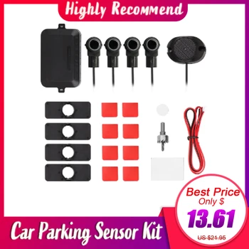 

4 Sensors Buzzer Car Parking Sensor Kit Reverse Backup Radar Sound Alert Indicator Probe System Car Parking Radar Monitor