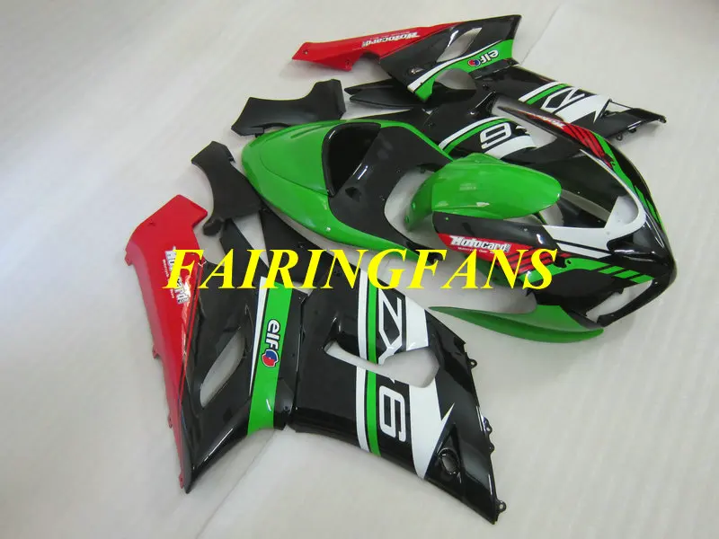 Мотоцикл обтекатель тела комплект для KAWASAKI Ninja ZX6R 636 05 06 ZX 6R 2005 2006 ABS Красочные