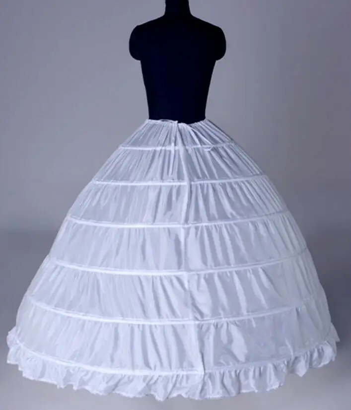 Лидер продаж юбка уникальный дизайн Белый 6 Обручи мяч бальное платье свадебное платье юбка кринолиновый подъюбник свадебные аксессуары