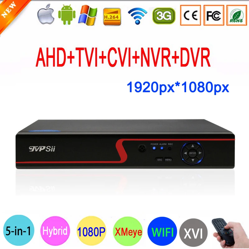 

Red Panel XMeye Hi3531A 16 Channel 16CH 6 in 1 1080P 2MP Full HD Coaxial Hybrid XVI WIFI CVI TVI NVR AHD CCTV DVR Free Shipping