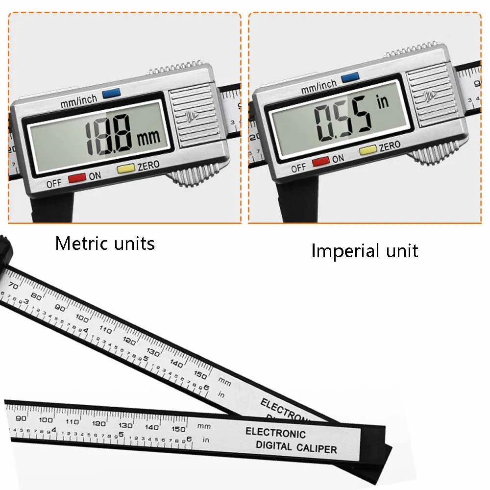 150mm Vernier Caliper 6 inch Electronic Digital Micrometer Carbon Fiber Non-precision measuring instruments caliper