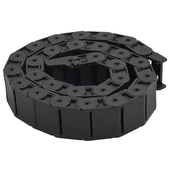 

18mm x 37mm Black Flexible Semi Enclosed Cable Drag Chain 1M 39.4"