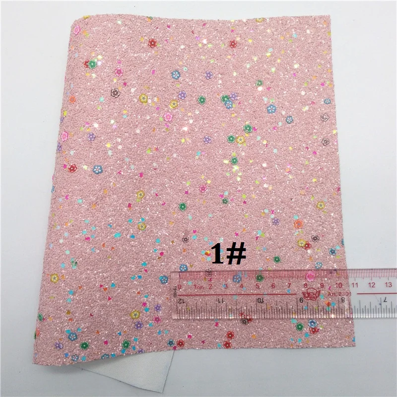 1 Glitterwishcome 21X29 см, размер А4, Милая блестящая ткань с фруктами, плотная блестящая кожа, искусственная кожа, винил для бантов, GM580A - Цвет: 1