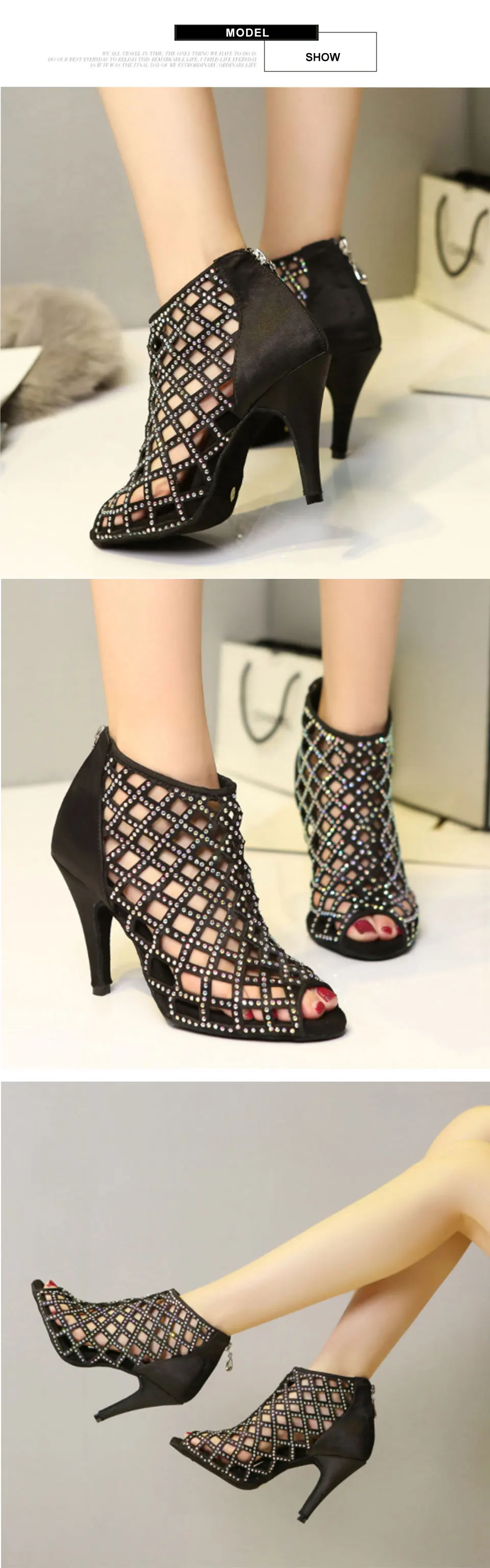 Shoes for Professional Dancing Women Latin Dance Shoes Ladies Ballroom Dance Shoes Girls Tango Salsa Dance 6/7.5/8.5/9/10CM Heel