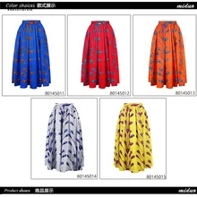 Осень размера плюс юбка Для женщин Цифровая печать Высокая Талия полу-Длина большие качели Макси юбка пикантные вечерние ночь