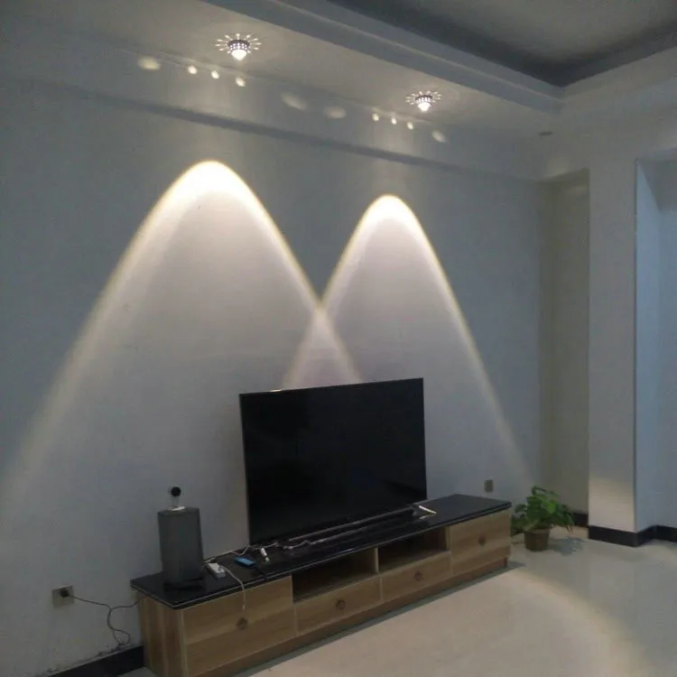 

LED Crystal Ceiling Lamp Contarex Spotlights Downlight Concealed Wall Decorative Lights Aisle Lights 1w3w