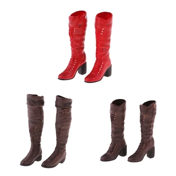 

1/6 Scale Female Rude Body Long Boots/High Heel for Kumik HT TTL 12'' Doll Model