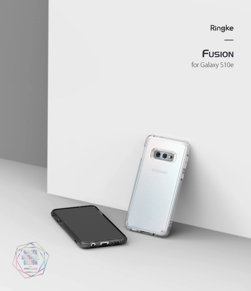 Силиконовый чехол Ringke Fusion для Galaxy S10e, гибкий ТПУ и прозрачный жесткий Гибридный чехол