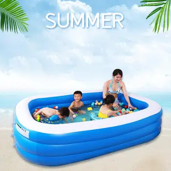 

Float Inflatable Swimming Pool Kids inflatable Pool Children Use Paddling Pool Inflatable Square Swimming Pool for baby Outdoor