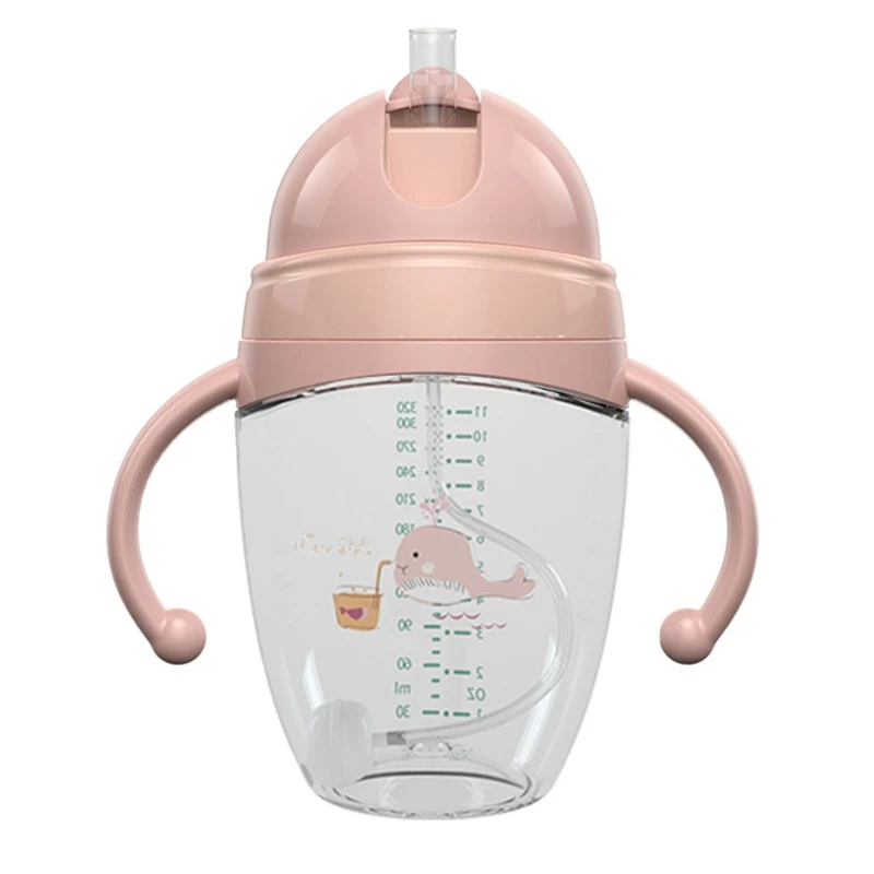 FBIL-Baby бутылочки для кормления, чашки, детская бутылка для воды, молока, с мягким ртом, утконоса, непроливайка, детский напиток, Тренировочная бутылочка для кормления - Цвет: 15.5CM