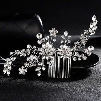 

Bride Silver Hair Comb Wedding Headpiece Bridal Hair Accessories