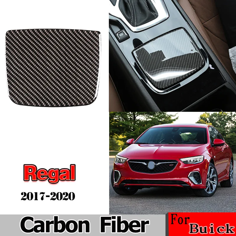 

For Buick Regal 2017-2020 Real Carbon Fiber 3D Sticker Central control storage box panel Interior Car Accessories