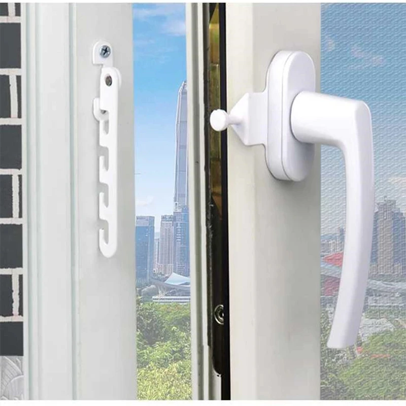 Window Lock Child Safety Window Security Stay Lock 4 Adjustable Angles Window Opening Limiter Latch Casement Wind Brace Position Stoppers