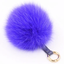 DANKEYISI роскошный пушистый искусственный помпон из лисьего меха брелок для ключей помпон брелок металлическое кольцо сумка с подвесками сумка аксессуары