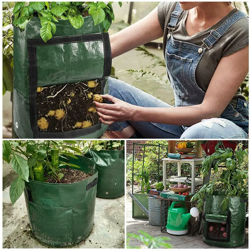 5Pcs Potato Growing Planter PE Bag Cultivation Pot DIY Gardening Planting Bag 5Pcs Potato Growing Planter PE Bag Cultivation Pot DIY Gardening Planting Bag