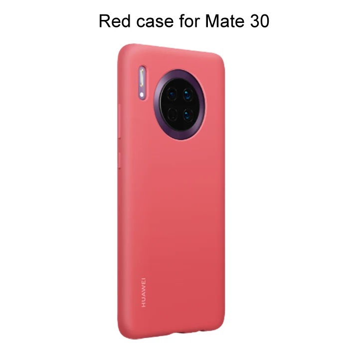 mate 30 red case Мягкий силиконовый чехол для HUAWEI mate 30 mate 30 Pro, задняя крышка с волокном внутри, чехол для mate 30 mate 30 Pro - Цвет: mate 30 red case