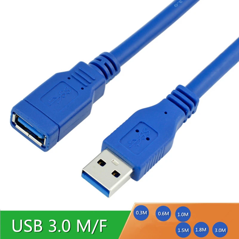 Cable Length: 150cm Cables USB Extension Cable USB 3.0 Male A to USB3.0 Female AM to AF Data Sync Cord Cable Adapter Connector 0.3m 0.6m 1m 1.5m 1.8m 3m Cable Length: 150cm Cables USB Extension Cable USB 3.0 Male A to USB3.0 Female AM to AF Data Sync Cord Cable Adapter Connector 0.3m 0.6m 1m 1.5m 1.8m 3m