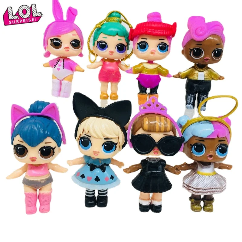 8pcs Anime Doll Lol Surprise Doll Lol Dolls Toys for Girls Gift Baby Doll Girls Toys Doll with Doll Accessories Figur Toy 8cm
