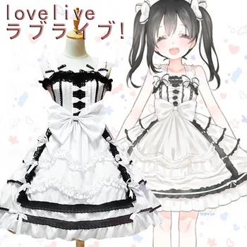

Anime love live cosplay Dresses LoveLive! Nico Yazawa woman costume Black White bow-knot Cute Lolita Dresses Sets