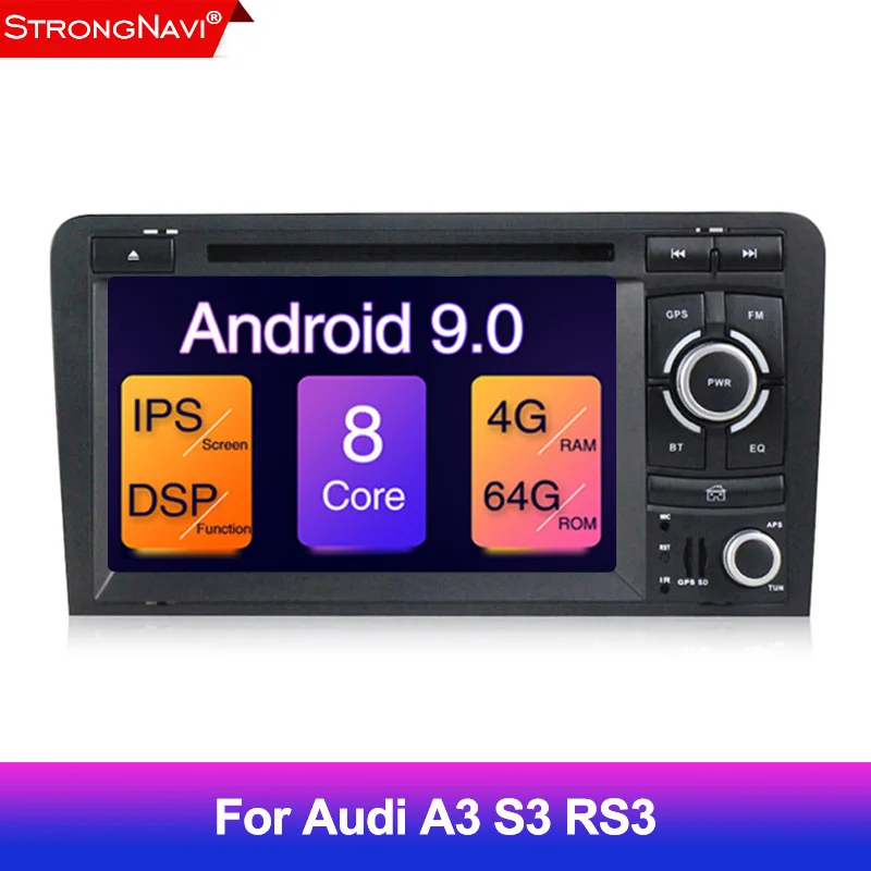 

IPS DSP 4G 64G Android 9.0 CAR DVD GPS For Audi A3 8P 2003-2012 S3 2006-2012 RS3 Sportback 2011 multimedia player stereo radio