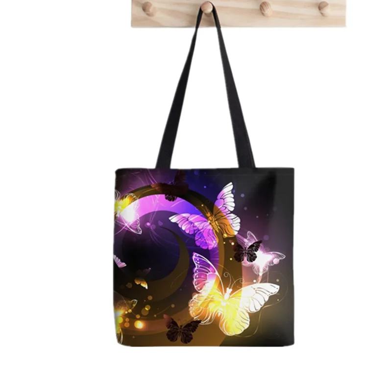 2021 Shopper Doe a Deer Printed Tote Bag women Harajuku shopper Funny handbag girl Shoulder shopping  Lady Canvas Bag