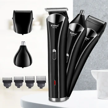 

Kemei USB Nose Hair Clipper Electric Cordless Beard Trimmer Professional Hair Finishing Machine Cutting Multifunctional Shaver