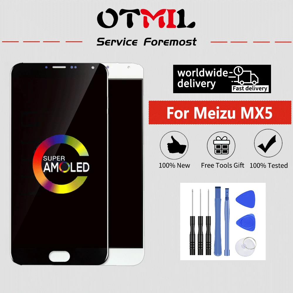 5 &quotдля MEIZU MX5 ЖК дисплей дигитайзер сенсорный экран с рамкой сборка для Meizu M575M M575U