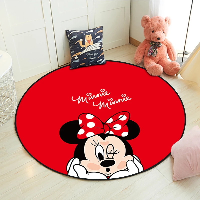 Disney Mickey Minnie Maus Teppich Kinder Baby Kinder Krabbeln Spiel Matte Runde Wohnzimmer Teppich Innen Willkommen Weichen Matte Geschenk Rug Aliexpress