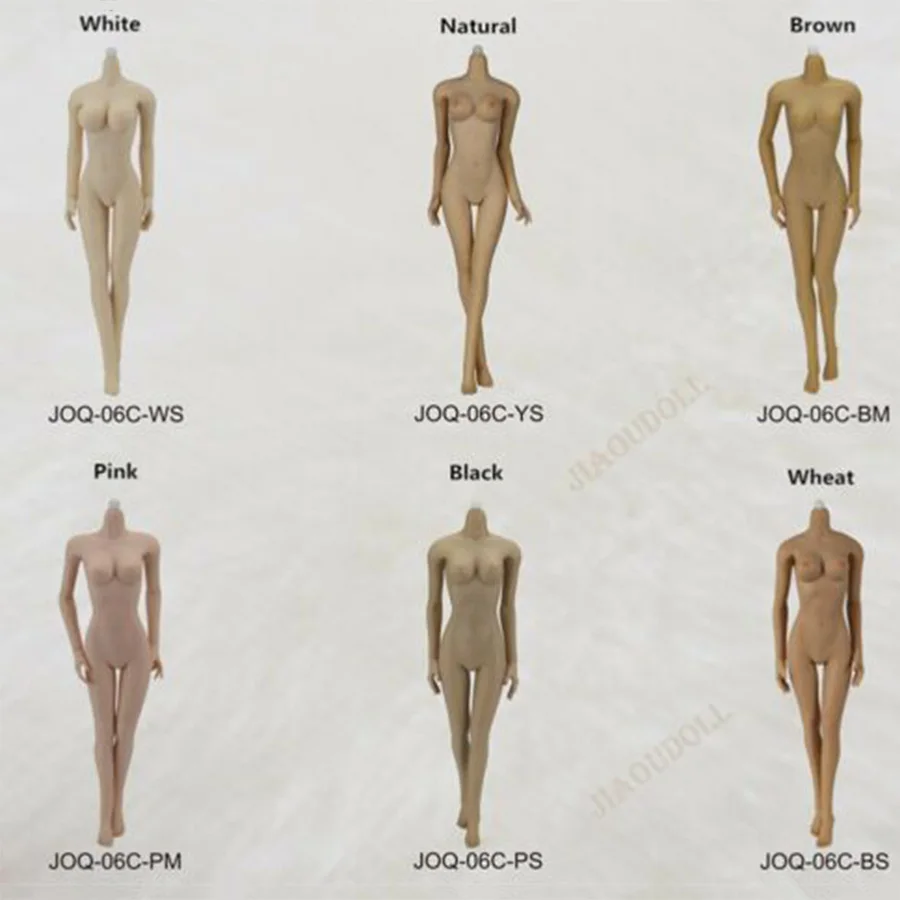 Feminino de Peito Médio sem Costura Corpo sem Desmontar os Pés. Jiaou-boneca Escala 06c. Esqueleto 1 - 6 1 Figuras de ação