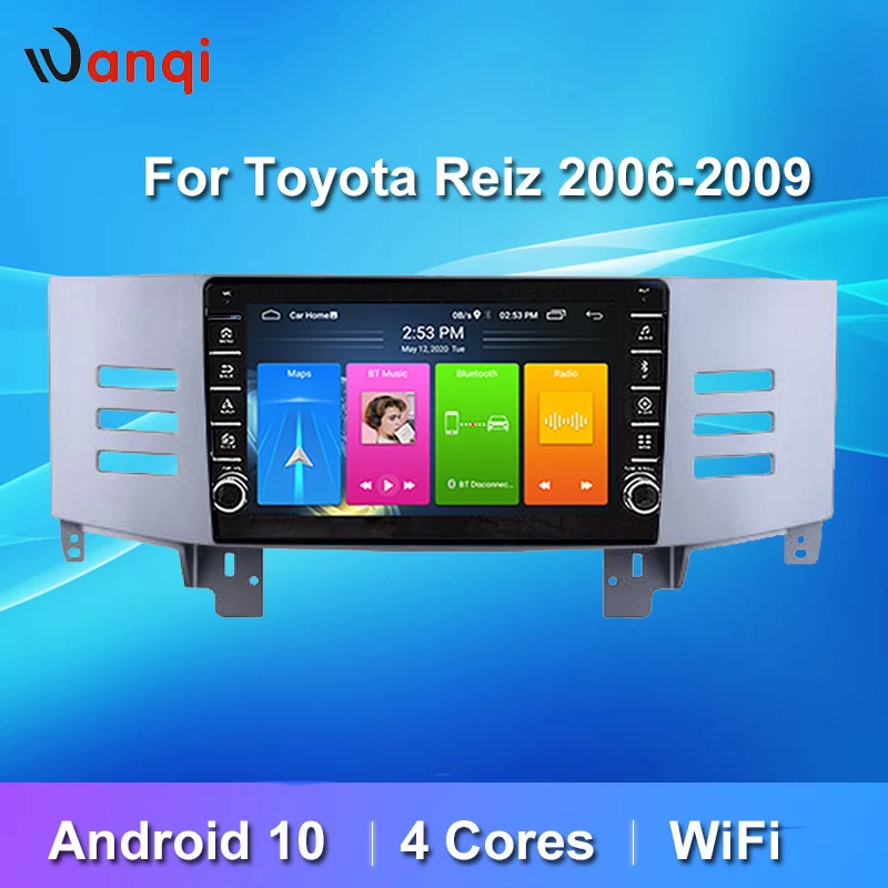 Мультимедийная система с сенсорным экраном 9 дюймов Android 10 GPS навигация для Toyota Reiz