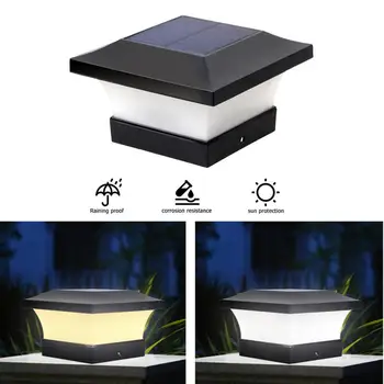 

6LED Solar Powered LED Post Deck Cap Square Fence Landscape Lamp Light Waterproof IP65 Landscape Lamp Garden veiw Decorations