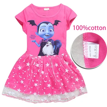 

Girls Dress Fashion Vampire Kids Dress Princess Vampirin Children Dresses print Girls 3-8 Year Costume cosplay Fancy clothes
