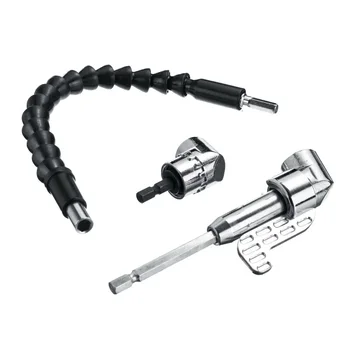 

105° Right Angle Driver 1/4 Hex Shank Extension Drill Screwdriver Tool Part Accs