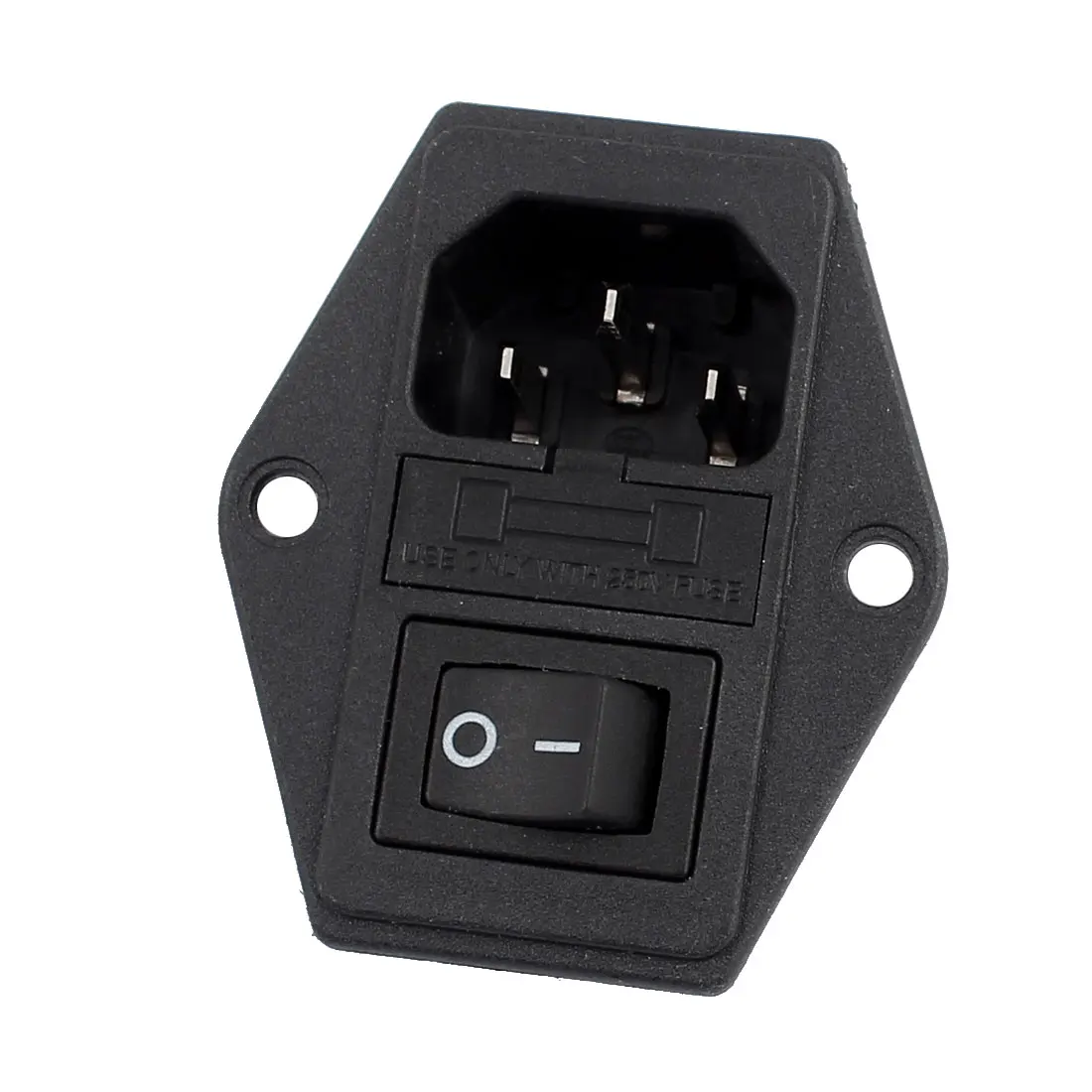 

uxcell Panel Mount Plug Adapter AC 250V 3 Pins IEC Inlet Module Plug Power Connector Socket Straight 1pcs 10A IEC320 C14