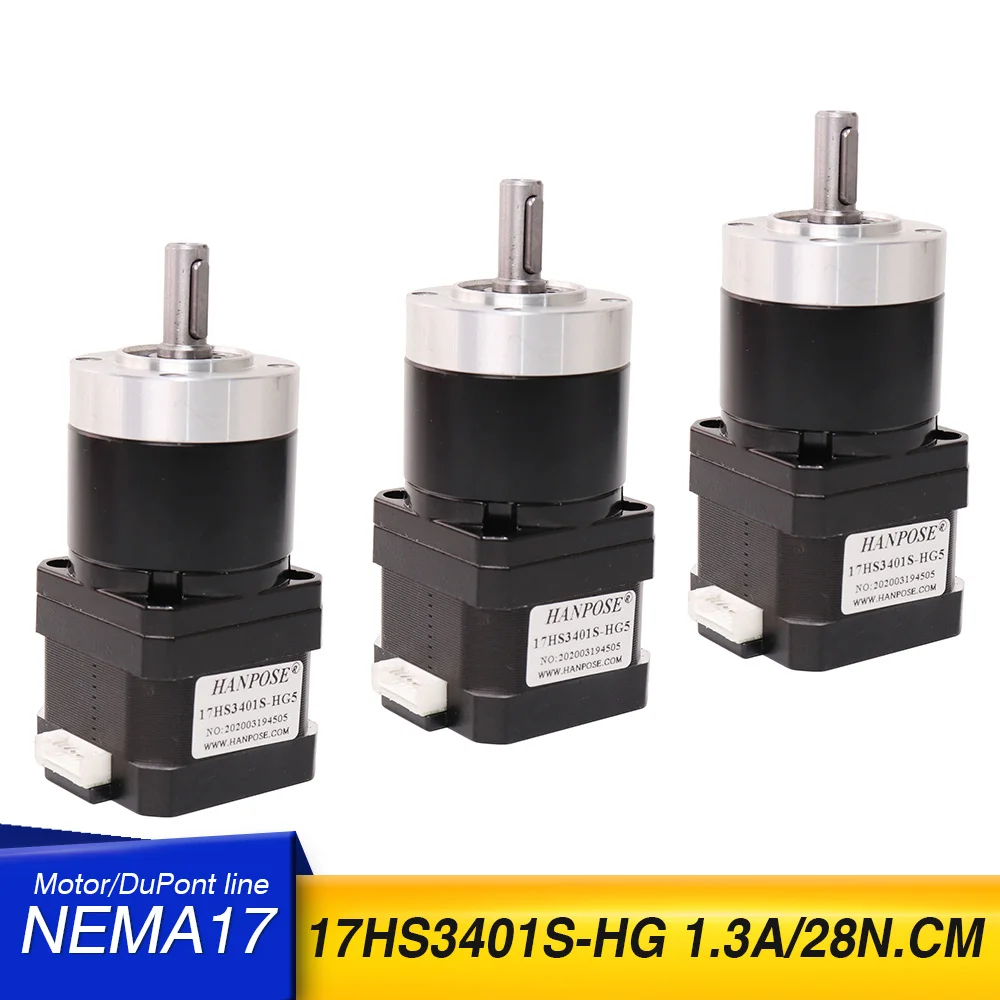 3PCS 17HS3401S-HG 10-1 Gear motor high precision reduction body 34MM planetary transmission ratio HG 5-1 for 3D printer | Обустройство