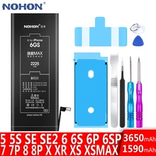 Литиевая батарея NOHON для Apple iPhone 6S 6 7 8 Plus iPhone X SE 5S 5 XR XS Max, сменная батарея для iPhone6S iPhone7, батарея Литиевая батарея NOHON для Apple iPhone 6S 6 7 8 Plus iPhone X SE 5S 5 XR XS Max, сменная батарея для iPhone6S iPhone7, батарея