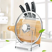 Многофункциональная кухонная стойка для хранения из нержавеющей стали многослойная рама для отделки разделочной доски Крышка для горшка подставка для слива ножей