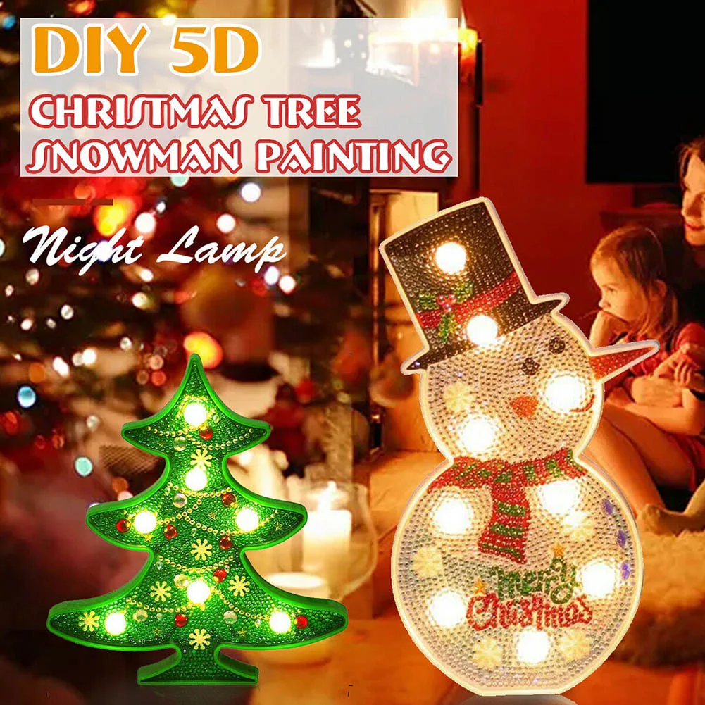 

5D Christmas Tree LED Night Light Table Lamp Home Party Colorful DIY Decoration DTT88
