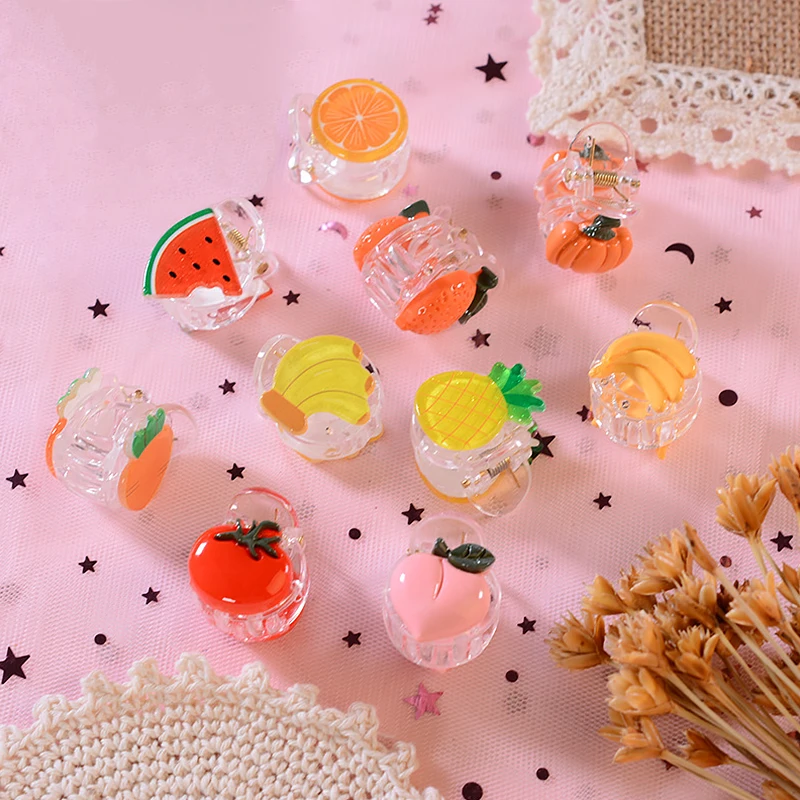Новинка 1 шт. женские модные заколки для волос с милым мини фруктовым рисунком аксессуары для волос для девочек коготь Инструменты для укладки волос