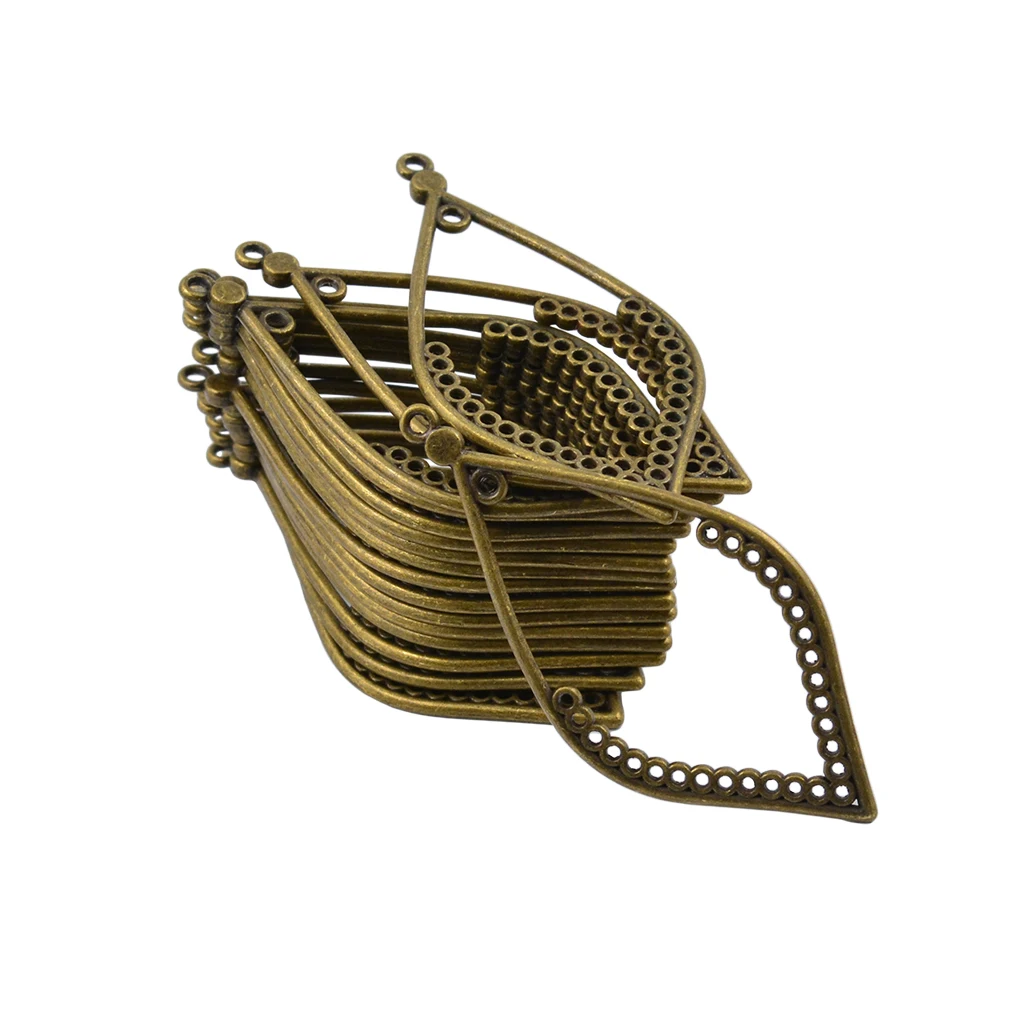 24Pcs Tibet silver color Metal Hollow Leaf Shape Frame Charms Pendants For Earring Dangle Jewelry Making