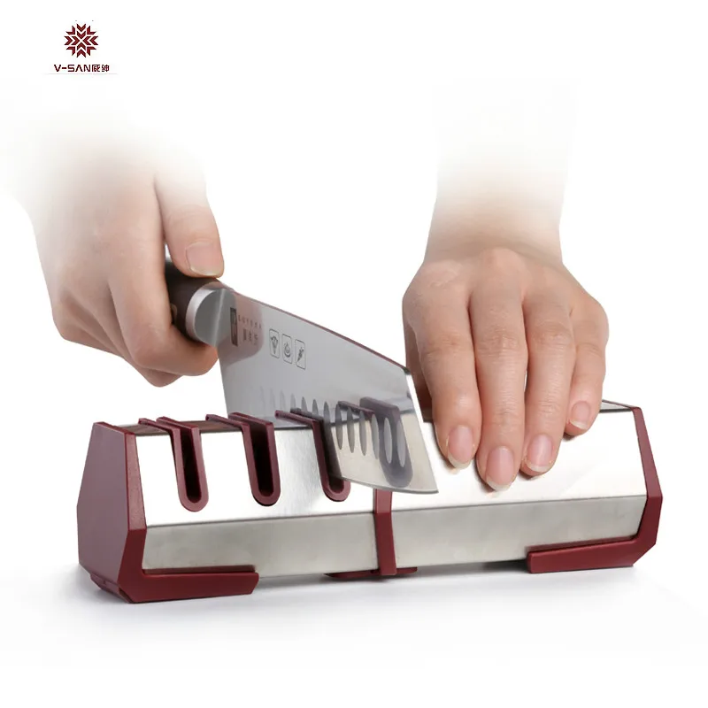 

V-SAN Professional Kitchen Knife Sharpener Diamond and Carbide Knife Tools Sharpening TV1701 h2